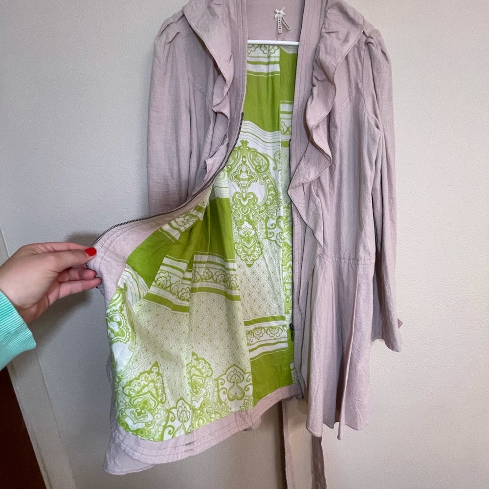 Dusty Pink Ruffle Jacket - Picture 3 of 3